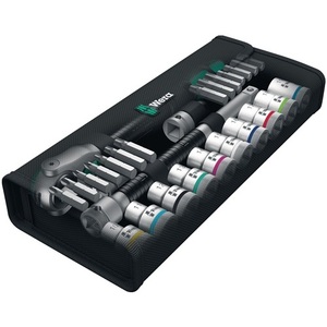 Zyklop Speed 28-Piece 1/2\" Drive Socket Wrench Set 72 Teeth 6-Point WERA Wrench Sizes 10-19mm Tool <b>Kits</b> - Product Image 3