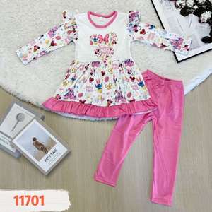 Pakaian Anak Modis Gaun Lucu untuk Bayi Hari Valentine Dua Potong RTS Setelan Bayi Perempuan dengan Ruffle Romper - Product Image 5