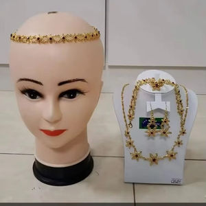 24K Plaqué Or Vintage Comores Mayotte Ensemble de Bijoux USA France Collier Boucles D'oreilles Bracelets En Cuivre Cadeau De Mode pour Elle et Lui - Product Image 1