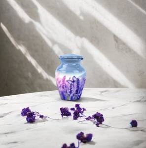 Urna de campo de lavanda, mariposa personalizada para cenizas, cenizas de cremación, urnas funerarias Modernas Decorativas - Product Image 3