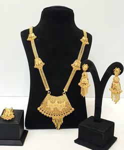 Colección Dubái, Juego de Joyería Nupcial para Mujer Chapado en Oro de 24K, 2 Gramos, Chapado Grueso, Hermoso Colgante, Mejor Precio, Moda - Product Image 1
