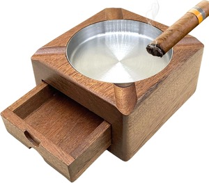 Cendrier à cigares en bois d'acacia naturel Plateau pour fumeurs artisanal Cendrier élégant rustique durable de qualité supérieure pour cigares Vente à chaud - Product Image 2