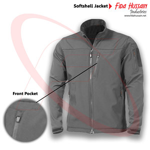 Chaqueta de carcasa blanda de poliéster 100% para hombres Chaleco reflectante extremadamente cómodo y de construcción con estilo de cremallera frontal - Product Image 3