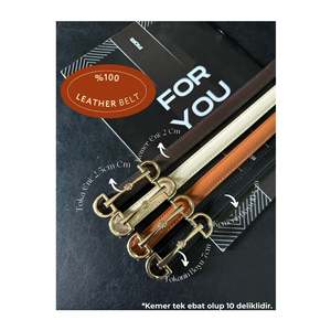 4-Piece Genuine Leather Long Buckle Thin Women's <b>Belt</b> Set, Suitable for Jackets, Shirts, and Dresses. - Black-Tan-<b>Burgundy</b>-Brown - Product Image 1