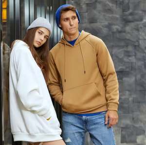 Sudaderas de algodón 100% de gran tamaño con logotipo personalizado sudaderas gruesas de felpa francesa de calidad de lujo con estampado de peso pesado sudaderas con capucha de hombre en blanco - Product Image 2