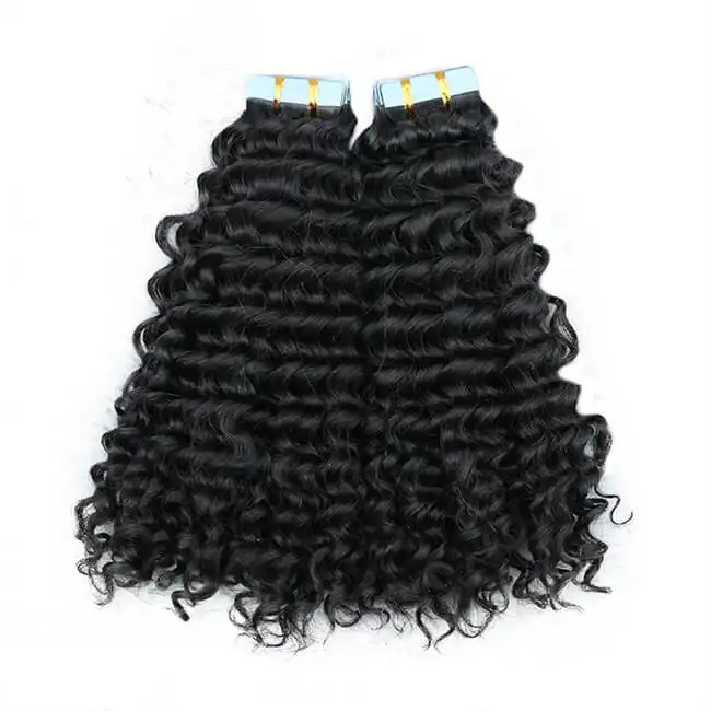 Top Quality Wholesale Unprocessed Virgin Deep Wave Tape In Hair Tape Hair Extensions Made in Vietnam