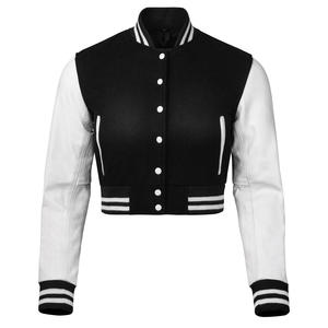 Most Demanded Women's College Varsity Jackets Custom Logo Regular Baseball Letterman Design Sky Blue <b>White</b> Sleeves Satin - Product Image 2