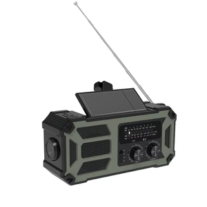<span class=keywords><strong>Radio</strong></span> Portatile d'Emergenza per Esterni con Manovella Solare 10000mAh, Torcia e Power Bank per Telefono - Disponibilità Immediata - Product Image 4