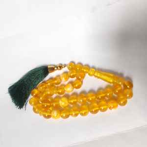 Chapelet en résine écologique artisanal, accessoires de prière Tasbih, vente en gros, perles en résine naturelle, formes variées, pour la maison - Product Image 4