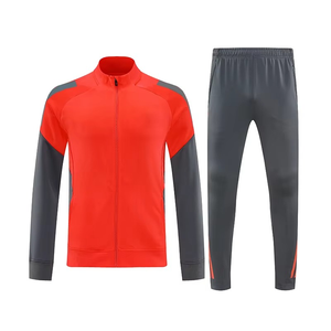 Survêtement d'entraînement de football pour hommes, coupe ajustée, logo d'équipe personnalisé, broderie, impression unie, respirant, séchage rapide, léger - Product Image 1