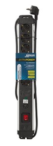 Presa multipla in alluminio con cavo e interruttore a 6 prese (Simon BM539225) - Product Image 2