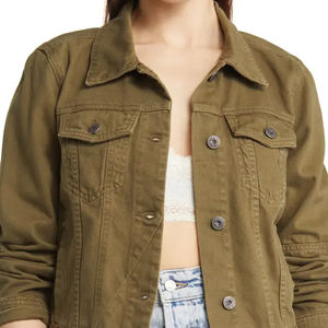 Chaqueta de mezclilla de invierno personalizable con logotipo adornado Abrigo de mezclilla lavado de algodón 100% de alta calidad - Product Image 6