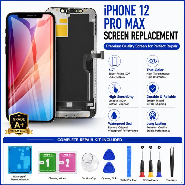 6.7 Inch Display Touch Digitizer Assembly Mobile Phone Screen Replacement Cell Phone Repair Parts for iPhone 12 Pro Max
