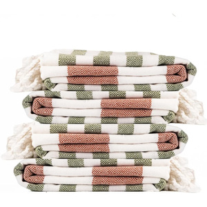 Fouta de luxe Hammam serviette tissé à la main coton turc bain plage Spa Wrap léger absorbant séchage rapide couverture de voyage - Product Image 5