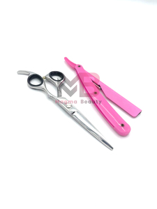 กรรไกรตัดผมสแตนเลสใบมีดตรงกรรไกรผอมบางคุณภาพพรีเมี่ยม - Product Image 6
