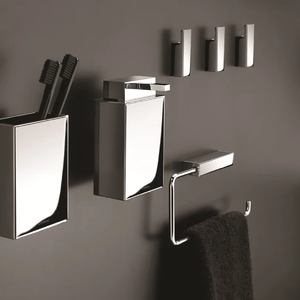 แพ็ค2อิน1ที่วางแปรงสีฟันติดผนังสีดำ COLOUR โลหะคุณภาพสูงอุปกรณ์ห้องน้ำที่กำลังมาแรงขายส่ง - Product Image 6