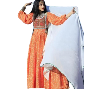 Afghani ชุดเดรสดั้งเดิมสำหรับผู้หญิงชุดเดรสแม็กซี่อัฟกานิสถานดีไซน์ทันสมัยใหม่ - Product Image 1