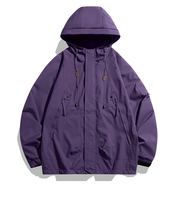 Blouson bombardier imperméable noir pour homme, manteau d'hiver à capuche avec fermeture éclair, coupe-vent cargo pour le camping, la randonnée, coupe ample