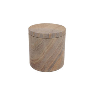 High Quality Natural Wooden Round Shaped <b>Storage</b> <b>Box</b> <b>With</b> <b>Lid</b> Classic Design Kitchenware <b>Storage</b> Canister Handmade - Product Image 3