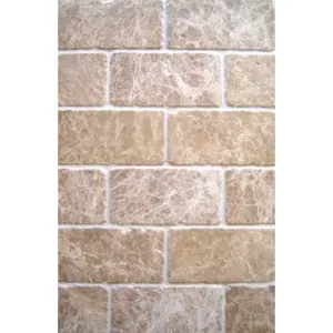 Emperador Light, azulejo de mármol caído de 3 "x 6", ladrillo refractario Interior para suelo, pared, salpicaduras, baño, cocina, dormitorio, sala de estar, dormitorio - Product Image 1