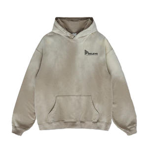 Nouveau Sweat à Capuche Homme Personnalisé Effet Délavé au Soleil, Design Printemps Uni, Vente en Gros, 430 GSM, Molleton Lourd 100% Coton - Product Image 3