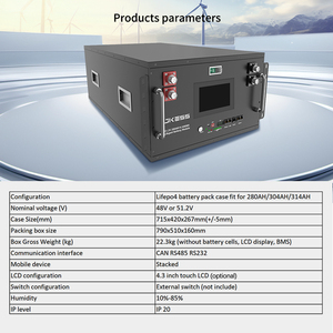 CN Stock JKESS 6Uバッテリーキット 48V 51.2V 280Ah 314Ah 15kWh Lifepo4バッテリーラックボックス 16s <span class=keywords><strong>DIY</strong></span>キット（JK-PB2A16S20P BMSとスクリーン付き） - Product Image 2