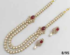 Two Layered Designer Party Wear Stones Jewelry Traditional Wear Beautiful Design Antique Heavy <b>Jewellery</b> <b>Set</b> Earring <b>For</b> <b>Women</b> - Product Image 3