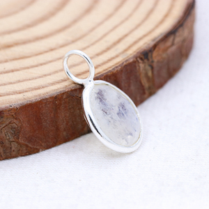 925 argent Sterling massif plaqué or naturel arc-en-ciel pierre de lune pendentif à breloque à la main bijoux de luxe cadeau Collection en gros - Product Image 2