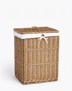 Paniers de rangement ronds en rotin naturel durable avec poignées Organisateur tissé à la main pour chaussures à linge Vêtements Décoration intérieure - Product Image 2