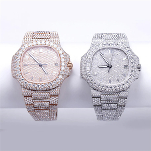 Moissanite นาฬิกาสำหรับแร็ปเปอร์เครื่องประดับสไตล์หรูหราราคาไม่แพงนาฬิกาอัตโนมัติสำหรับผู้ชาย - Product Image 1