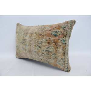 Beige Laine Kantha Patchwork Oreiller 16x24 Pouces De Luxe Rustique Floral Coussin pour Literie Sol Tissé Moelleux Vintage Carré - Product Image 4