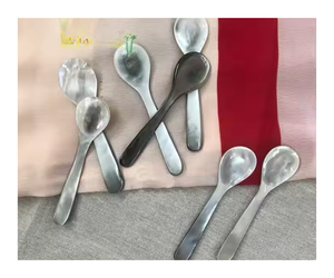 Meilleure vente cuillère en nacre vaisselle écologique en forme de vis artisanat cuillère à dessert fait à la main de l'usine du Vietnam - Product Image 5