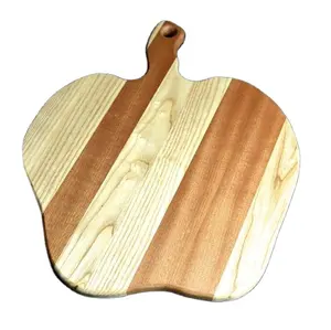 Most Attractive Apple Shaped Wood Cutting Board Best Selling Product Premium Chopping Block Board Handcrafted Cheese Board