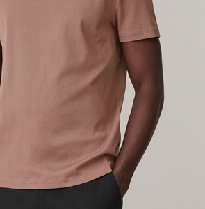 เสื้อยืดผู้ชายทรงบ็อกซี่โอเวอร์ไซส์ คุณภาพสูง คอกลม ผ้าฝ้าย 100% แบบเรียบ คอกลม ป้องกันขนร่วง และแห้งเร็ว - Product Image 4