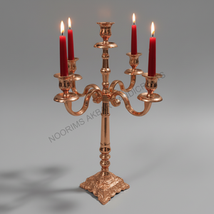 Candélabre de mariage en cuivre centre de table conception aluminium fait à la main métal bougeoir décoration usine fournisseur en gros - Product Image 5