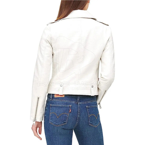 Veste en cuir pour femmes de qualité supérieure, design moderne et élégant, style motard, sur mesure, vente en gros - Product Image 3