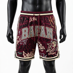 180 GSM Polyester Mesh Green Black Basketball <b>Shorts</b> Sublimation Print Embroidery <b>Patches</b> <b>men's</b> <b>shorts</b> - Product Image 5