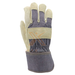 Wholesale Leather Anti-Slip Fire Proof Waterproof Breathable Comfortable Protective Working <b>Gloves</b> with Safety Cuff - Product Image 2