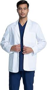 Traje médico largo de laboratorio, bata blanca, uniformes de Hospital transpirables, ropa de enfermera de ciencia médica, bata de laboratorio blanca, ropa clínica - Product Image 5