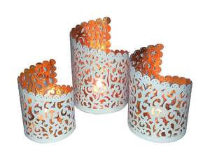 เชิงเทียนชาชุบนิกเกิลหล่ออลูมิเนียมสำหรับตกแต่งบ้านโคมไฟเชิงเทียนดีไซน์หรูหรา - Product Image 4