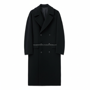 Abrigo Largo de Lana para Hombre, Diseño Personalizado OEM, Doble Botonadura, Abrigo de Invierno, Fabricante de Marca Privada - Product Image 1