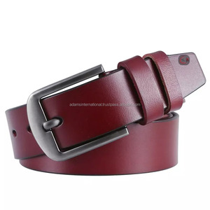 Cinturón de cuero de vaca clásico para hombre, correa de cuero genuino Multicolor a la moda con logotipo personalizado, venta al por mayor - Product Image 2