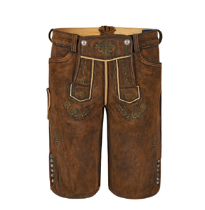 Femmes Original chèvre daim Lederhosen allemand] bavarois chaud Shorts personnalisé broderie authentique cuir Lederhosen - Product Image 1