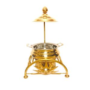 Top Quality Luxury Party Unique Design Rounded Bottom <b>Buffet</b> Brass Metal <b>Food</b> <b>Warmer</b> <b>Buffet</b> <b>Food</b> Display Chafing Dish - Product Image 4