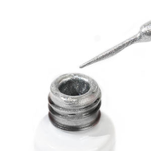 Vernis à ongles en gel UV LED de précision-Fabriqué en EU-CPNP-Vernis à gel Silver - Liner 04 - 6ml - Mystic Nails - Product Image 2