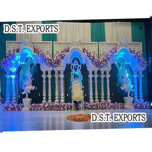 Nouveau cadre de fenêtre 3D sud-indien pour toile de fond de mariage, scène de mariage sud-asiatique étonnante, cérémonie de mariage hindou traditionnelle USA - Product Image 1