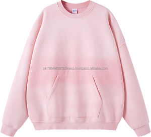 Sudadera con Capucha de Algodón de Alta Calidad, Talla Grande, Lavada al Ácido, Lisa, para Estampado Gráfico, Sudadera con Capucha al por Mayor para Hombre - Product Image 4