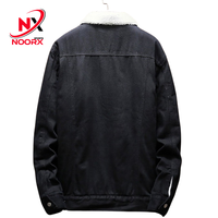 Chaqueta Vaquera Sherpa Fleece para Hombre con Logo Bordado Estilo Streetwear para Invierno