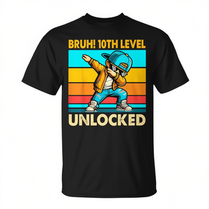 playful <b>birthday</b> celebration t shirt kids short sleeve crew neck fun party graphic <b>top</b> - Product Image 2