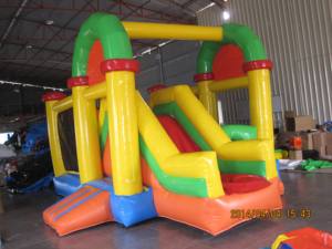 Château gonflable en PVC avec toboggan et tunnel pour les jeux de parc d'aventure pour enfants, usage commercial en extérieur - Product Image 3